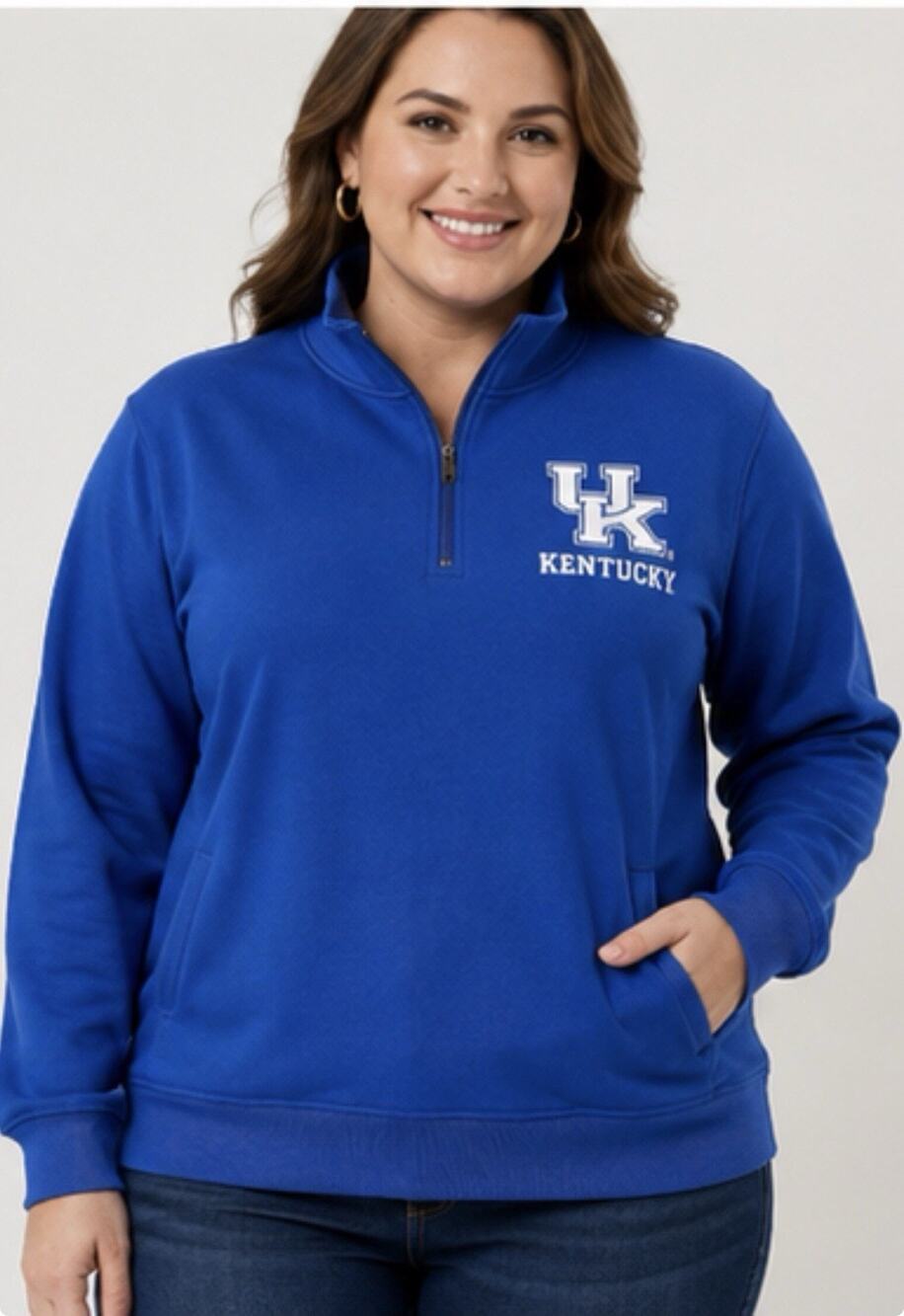 Kentucky Wildcats Top of the World Men’s XL Blue 1/4 Zip Sweatshirt UK NCAA